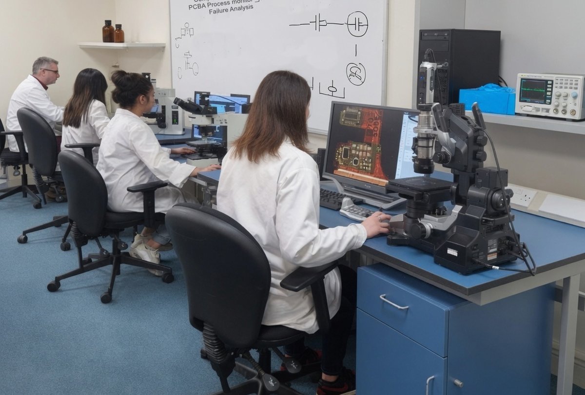 LTec Labs analysts at optical and electron microscopy stations in the Coolmine laboratory